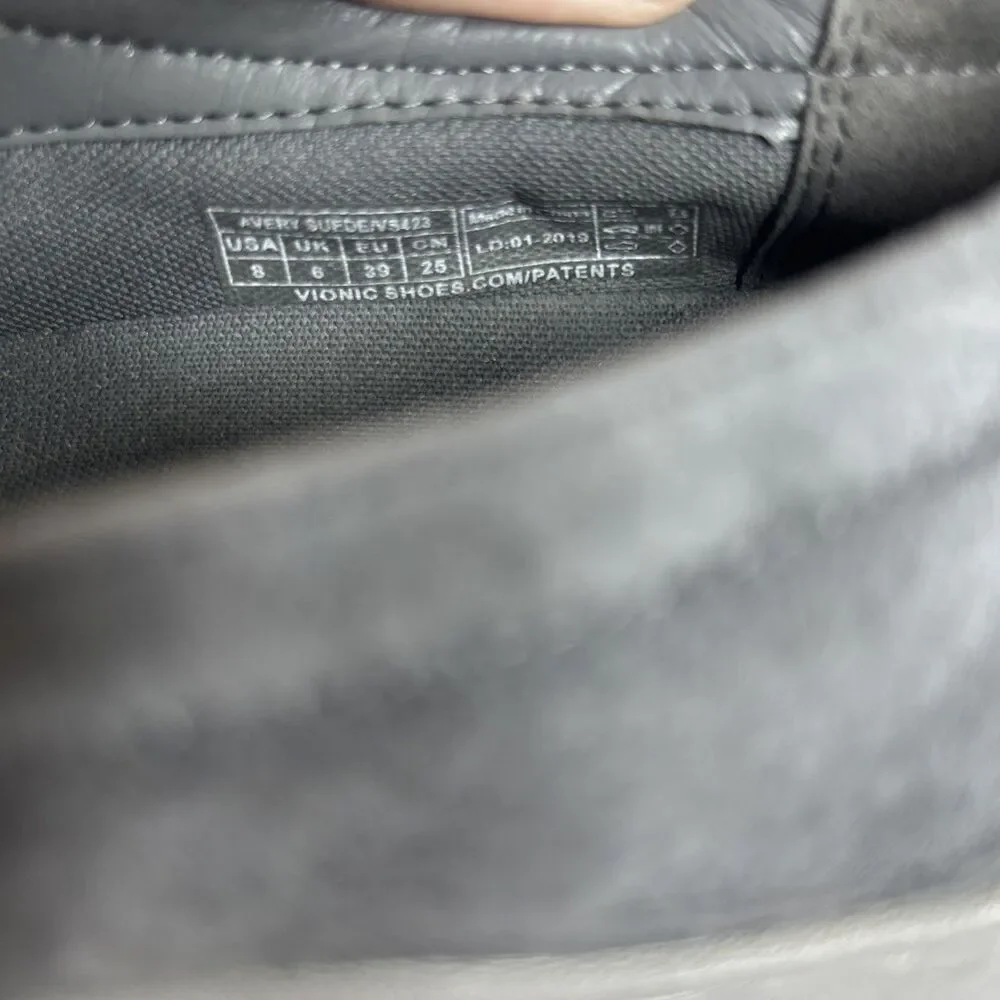 Vionic Women's Sneakers Size 8 Avery Pro Suede Slip On Vio Grip  Leather Gray